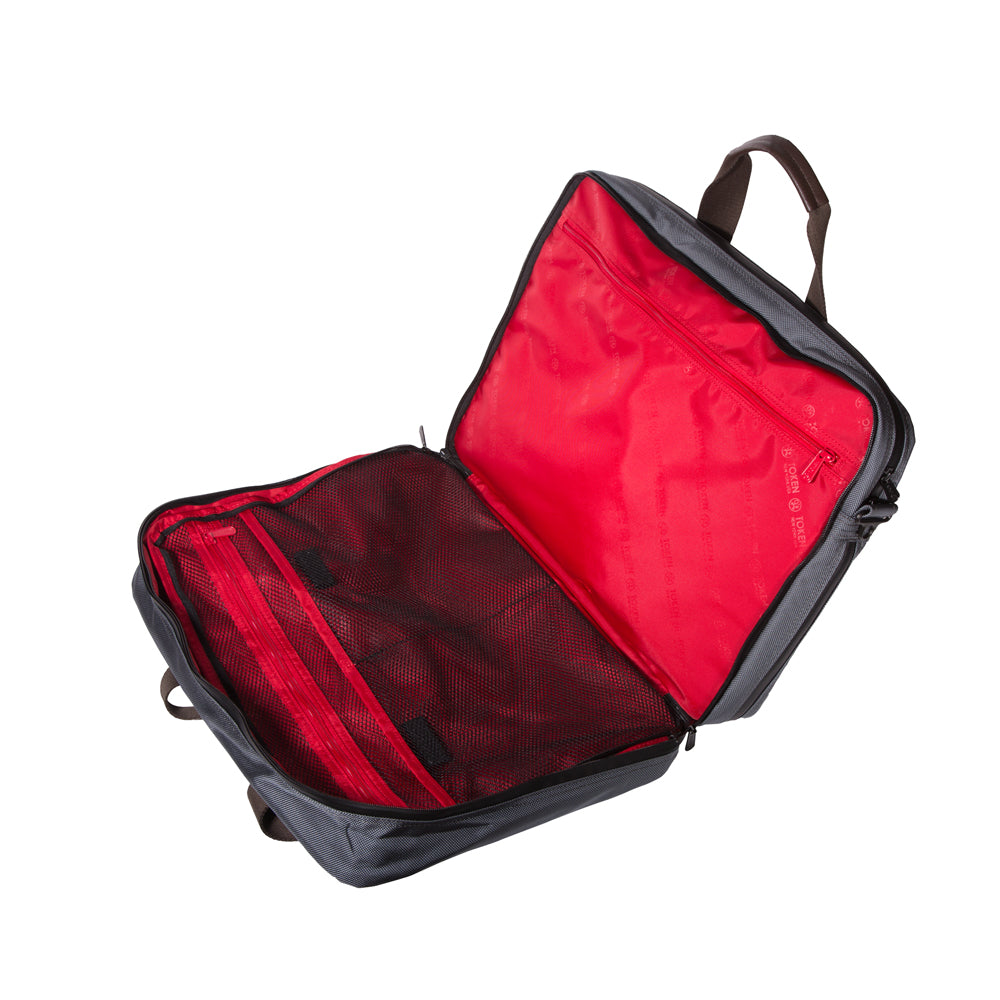 Lawrence Laptop Bag With Back Zipper Grey - Manhattan Portage
