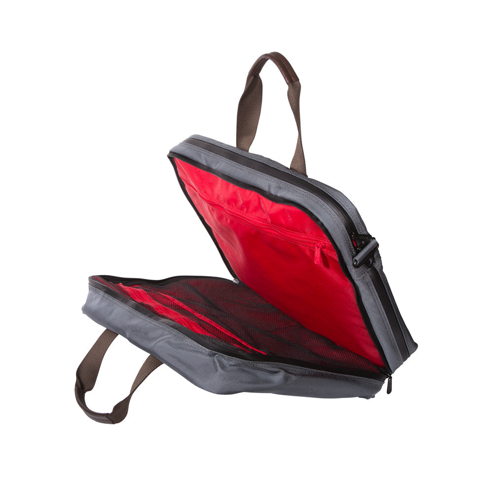 Lawrence Laptop Bag With Back Zipper Grey - Manhattan Portage