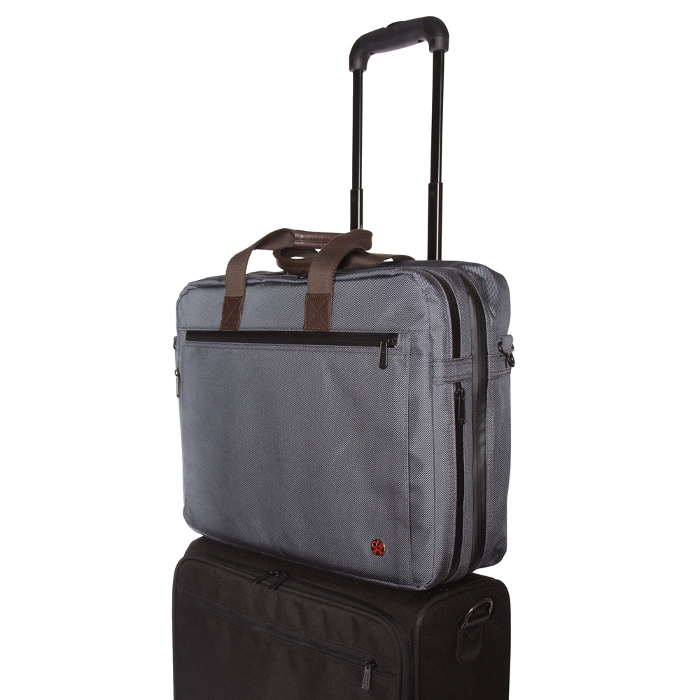 Lawrence Laptop Bag With Back Zipper Grey - Manhattan Portage