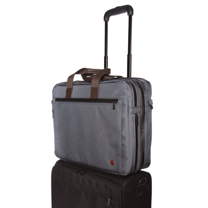 Lawrence Laptop Bag With Back Zipper Grey - Manhattan Portage