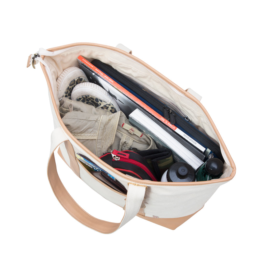 Greenpoint Organic Tote Bag (L) Beige - Manhattan Portage
