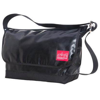 Vinyl Vintage Messenger Bag (LG) Black - Manhattan Portage