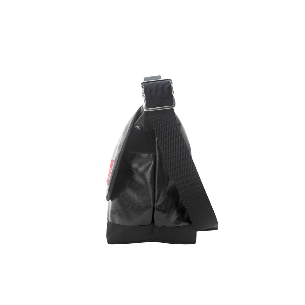 Vinyl Vintage Messenger Bag (LG) Black - Manhattan Portage