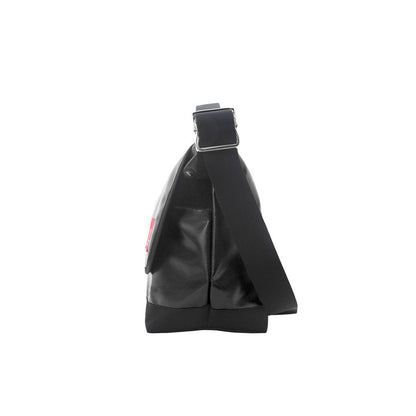 Vinyl Vintage Messenger Bag (LG) Black - Manhattan Portage