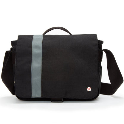 Astor Shoulder Bag (S) W/Back Zipper BLK/GRY - Manhattan Portage