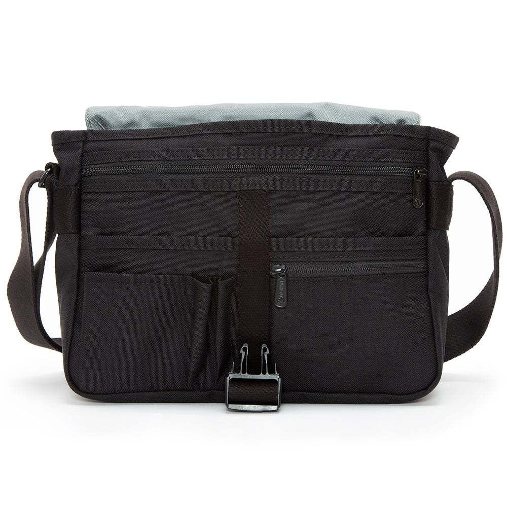 Astor Shoulder Bag (S) W/Back Zipper BLK/GRY - Manhattan Portage