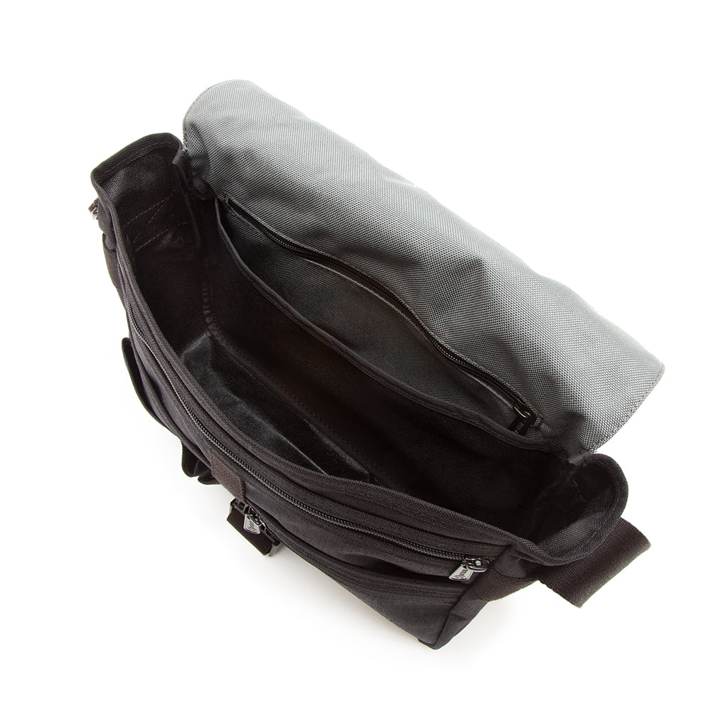 Astor Shoulder Bag (S) W/Back Zipper BLK/GRY - Manhattan Portage