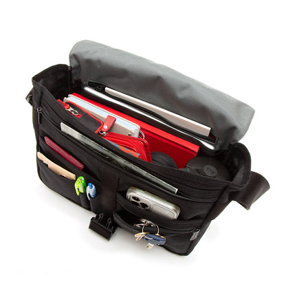 Astor Shoulder Bag (S) W/Back Zipper BLK/GRY - Manhattan Portage