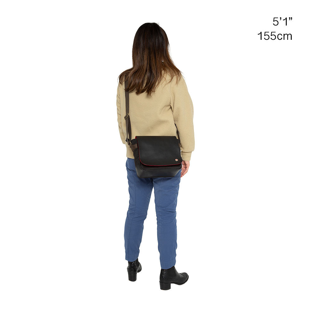 Waxed Nylon Rockefeller Shoulder Bag (XS) Black - Manhattan Portage