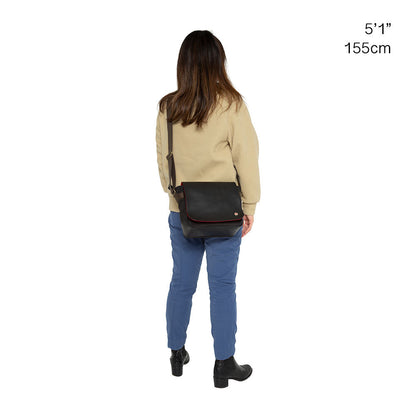 Waxed Nylon Rockefeller Shoulder Bag (XS) Black - Manhattan Portage