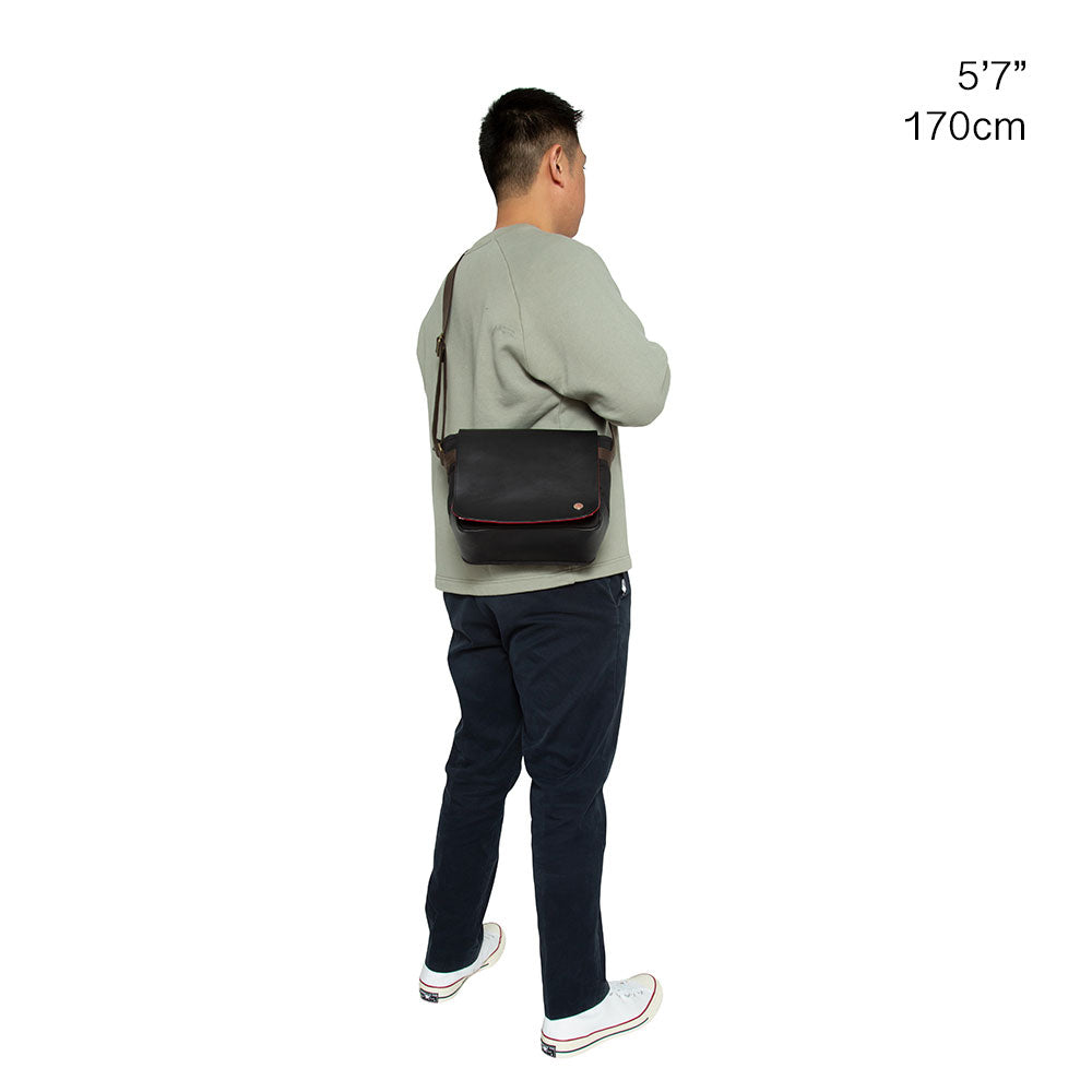 Waxed Nylon Rockefeller Shoulder Bag (XS) Black - Manhattan Portage