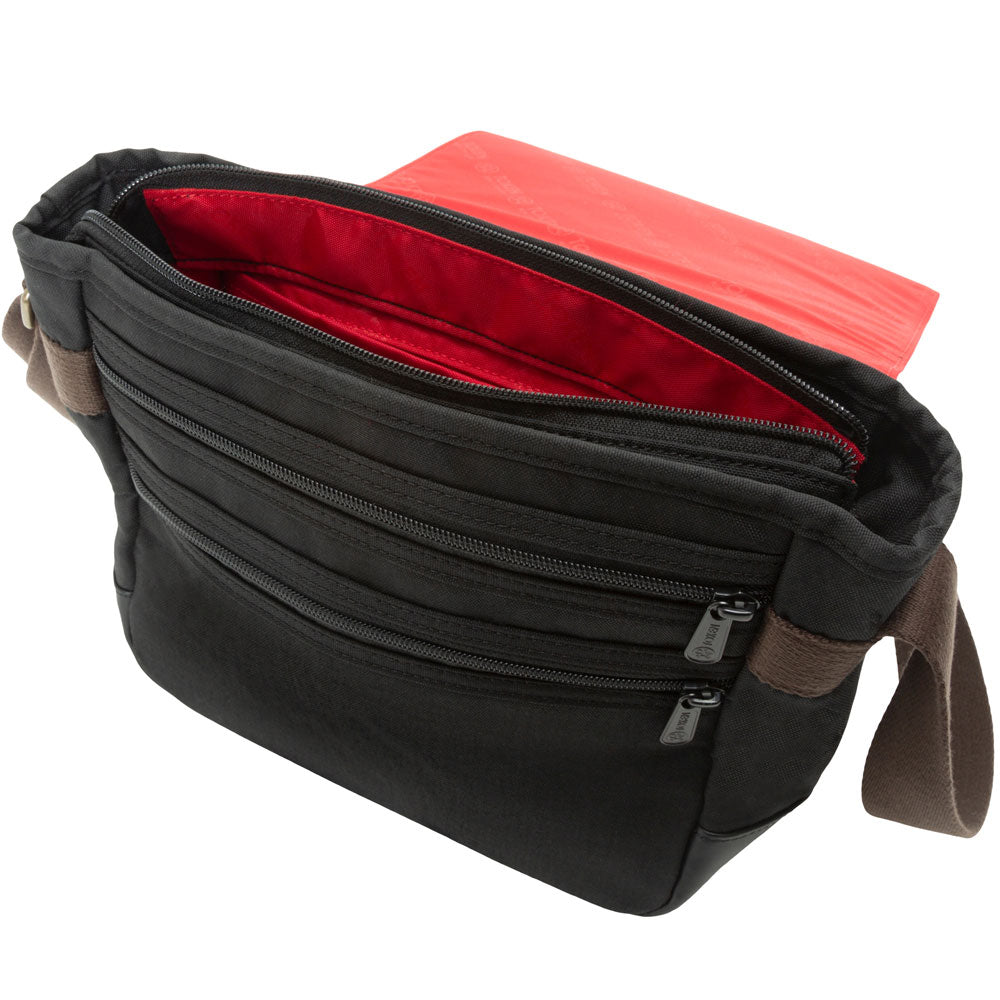 Waxed Nylon Rockefeller Shoulder Bag (XS) Black - Manhattan Portage