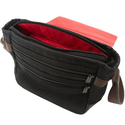 Waxed Nylon Rockefeller Shoulder Bag (XS) Black - Manhattan Portage