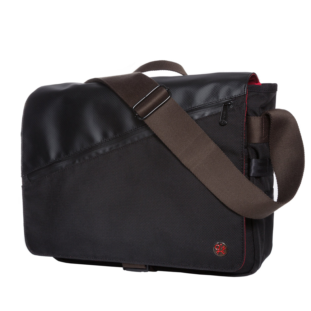 Grand Army Shoulder Bag (M) W/Back Zipper Black - Manhattan Portage