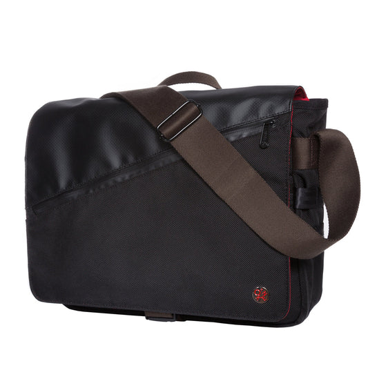 Grand Army Shoulder Bag (M) W/Back Zipper Black - Manhattan Portage