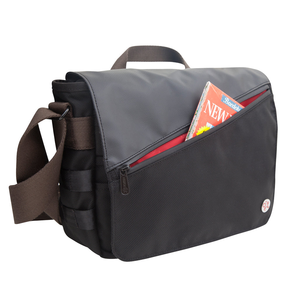 Grand Army Shoulder Bag (S) W/Back Zipper Black - Manhattan Portage