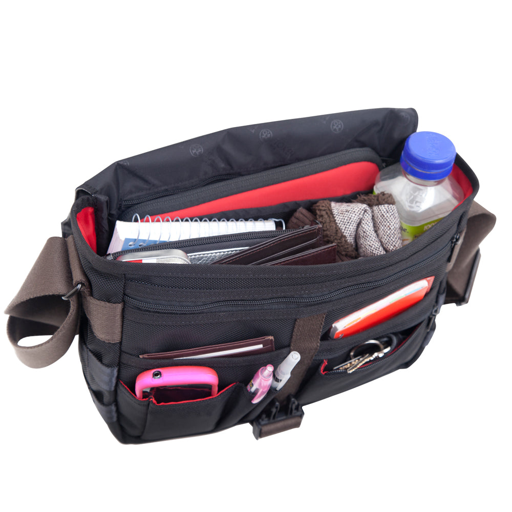 Grand Army Shoulder Bag (S) W/Back Zipper Black - Manhattan Portage