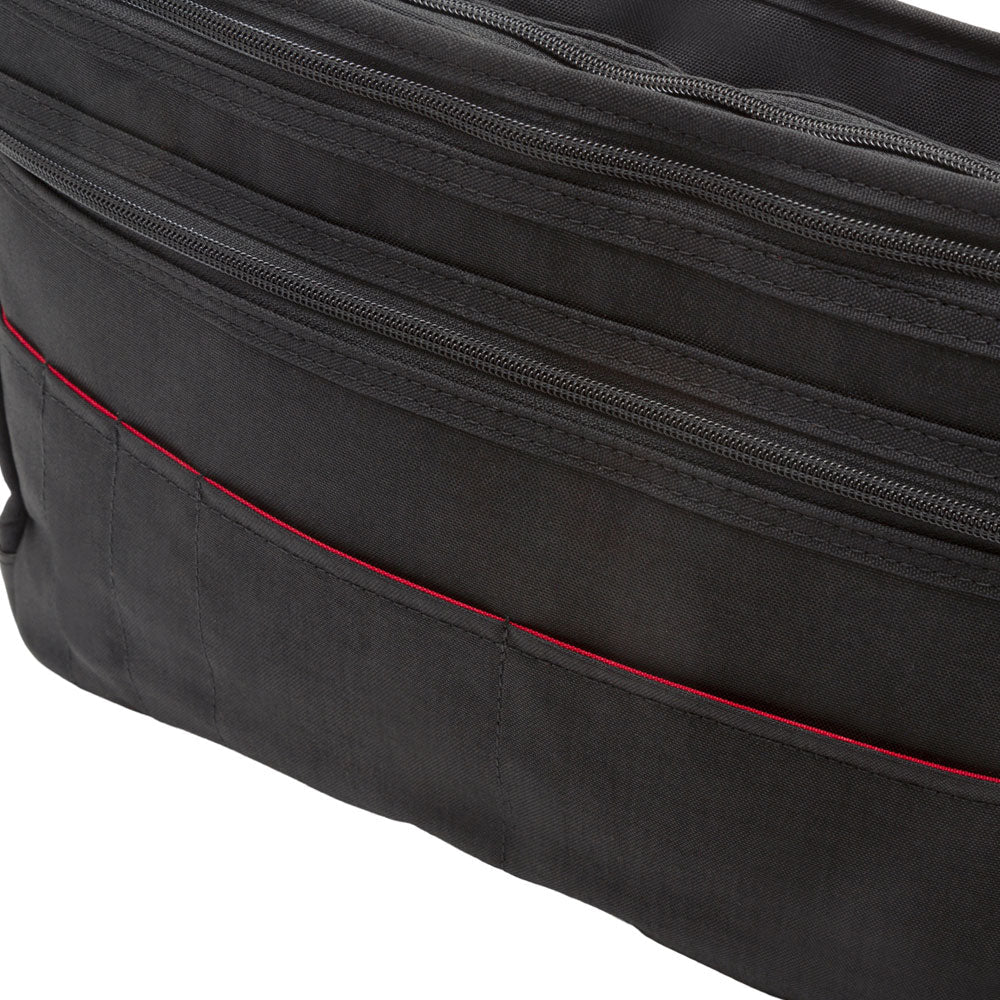 Waxed Nylon Sheridan Shoulder Bag (L) W/Back Zipper Black - Manhattan Portage