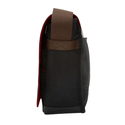 Waxed Nylon Sheridan Shoulder Bag (M) W/Back Zipper Black - Manhattan Portage