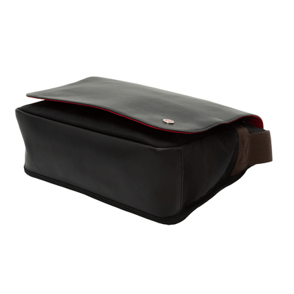 Waxed Nylon Sheridan Shoulder Bag (M) W/Back Zipper Black - Manhattan Portage