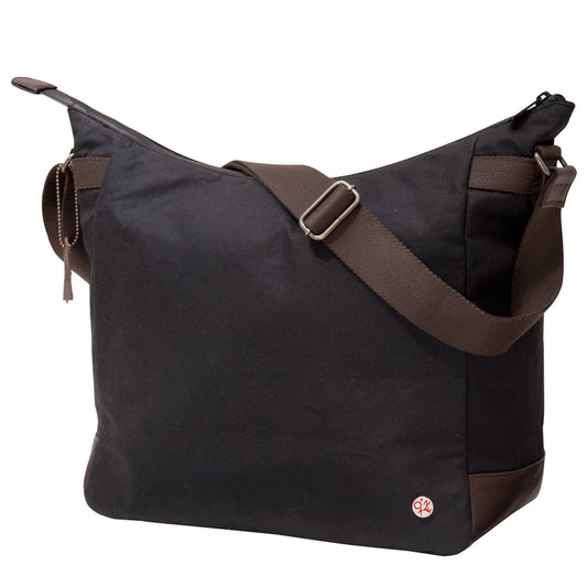Riverside Waxed Shoulder Bag Black - Manhattan Portage