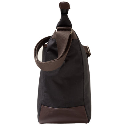 Riverside Waxed Shoulder Bag Black - Manhattan Portage