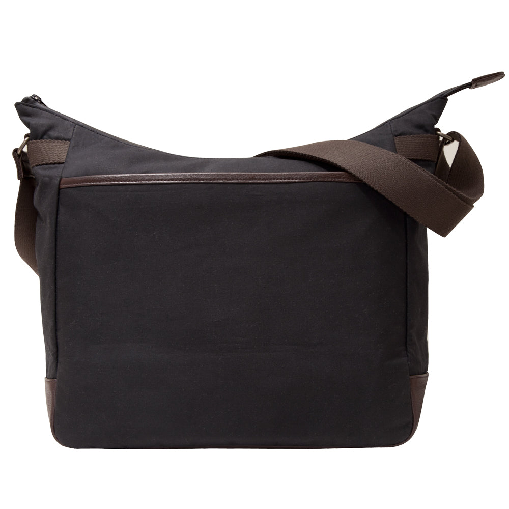 Riverside Waxed Shoulder Bag Black - Manhattan Portage