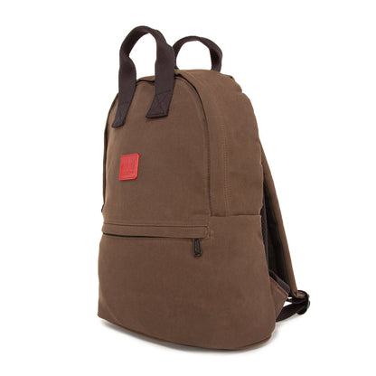Waxed Nylon Governors Backpack Dark Brown - Manhattan Portage