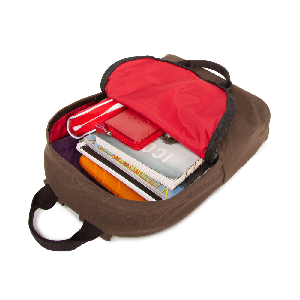 Waxed Nylon Governors Backpack Dark Brown - Manhattan Portage