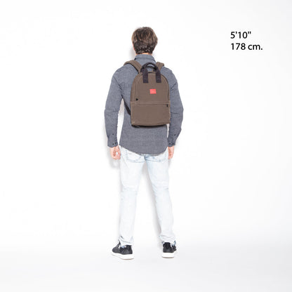 Waxed Nylon Governors Backpack Dark Brown - Manhattan Portage
