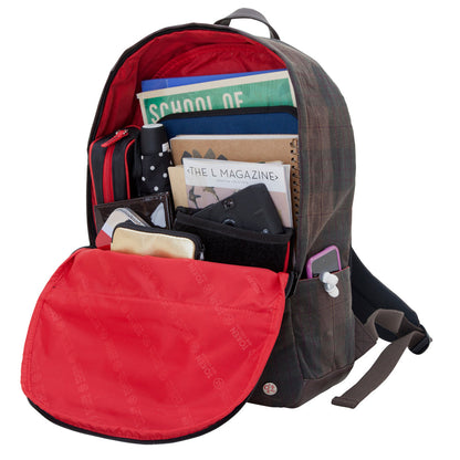 University Waxed Backpack Dark Brown - Manhattan Portage
