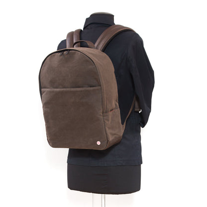 University Waxed Backpack Dark Brown - Manhattan Portage