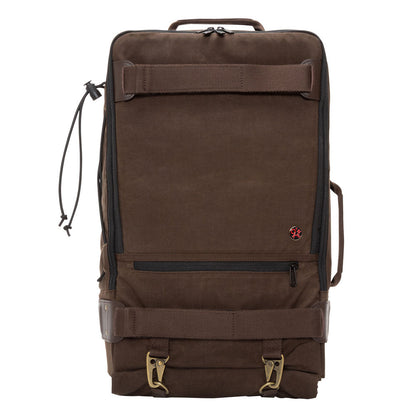 Waxed Nylon Dekalb Backpack Dark Brown - Manhattan Portage