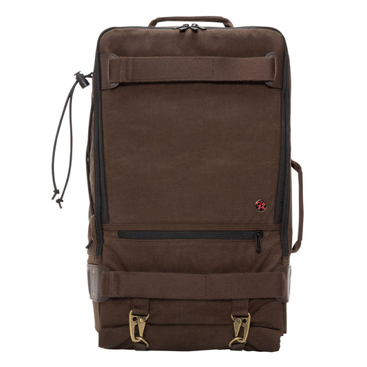 Waxed Nylon Dekalb Backpack Dark Brown - Manhattan Portage