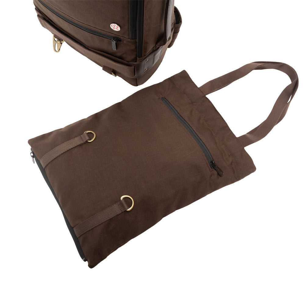 Waxed Nylon Dekalb Backpack Dark Brown - Manhattan Portage