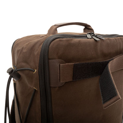 Waxed Nylon Dekalb Backpack Dark Brown - Manhattan Portage