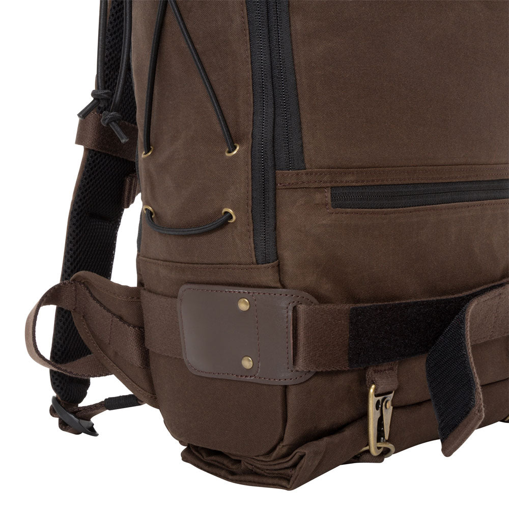 Waxed Nylon Dekalb Backpack Dark Brown - Manhattan Portage