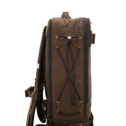 Waxed Nylon Dekalb Backpack Dark Brown - Manhattan Portage