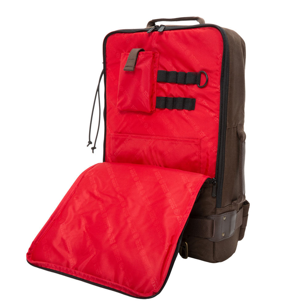 Waxed Nylon Dekalb Backpack Dark Brown - Manhattan Portage