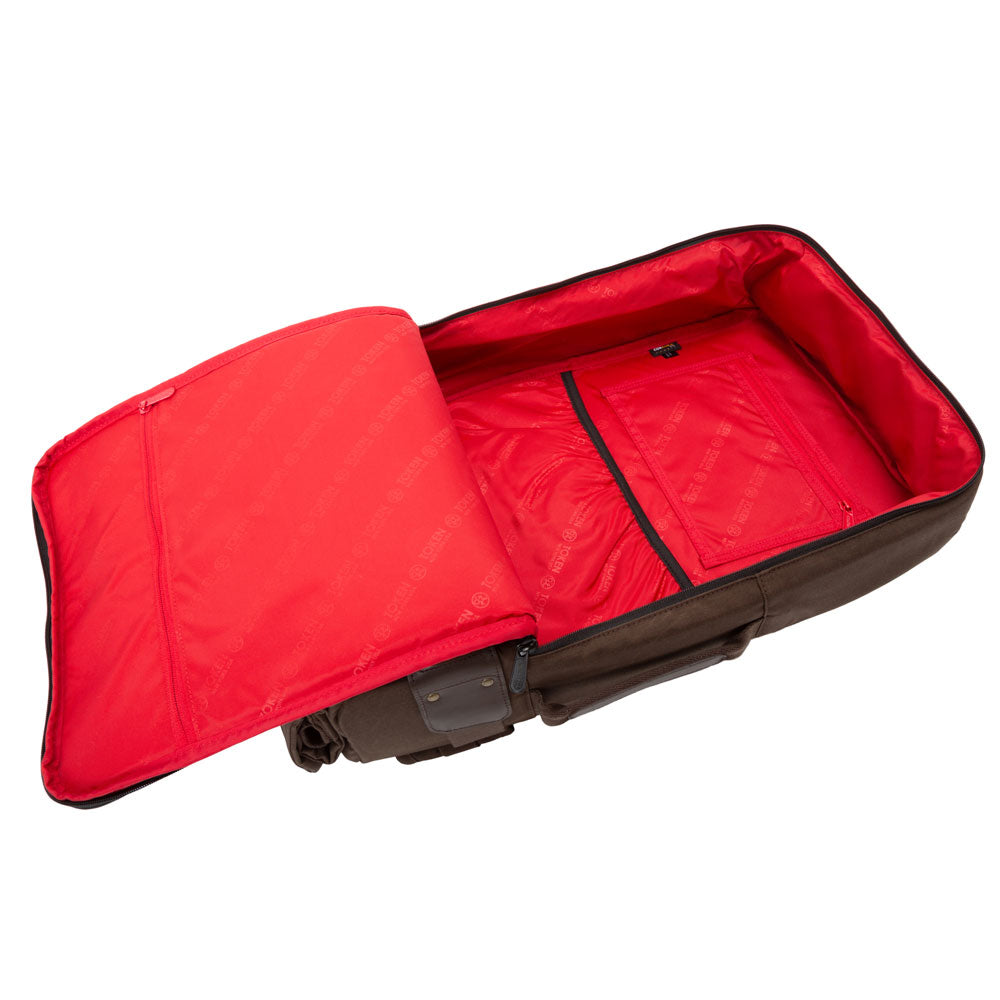 Waxed Nylon Dekalb Backpack Dark Brown - Manhattan Portage