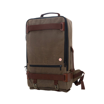 Waxed Nylon Dekalb Backpack Dark Brown - Manhattan Portage