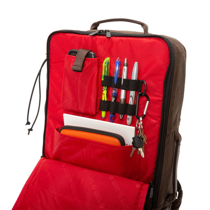 Waxed Nylon Dekalb Backpack Dark Brown - Manhattan Portage