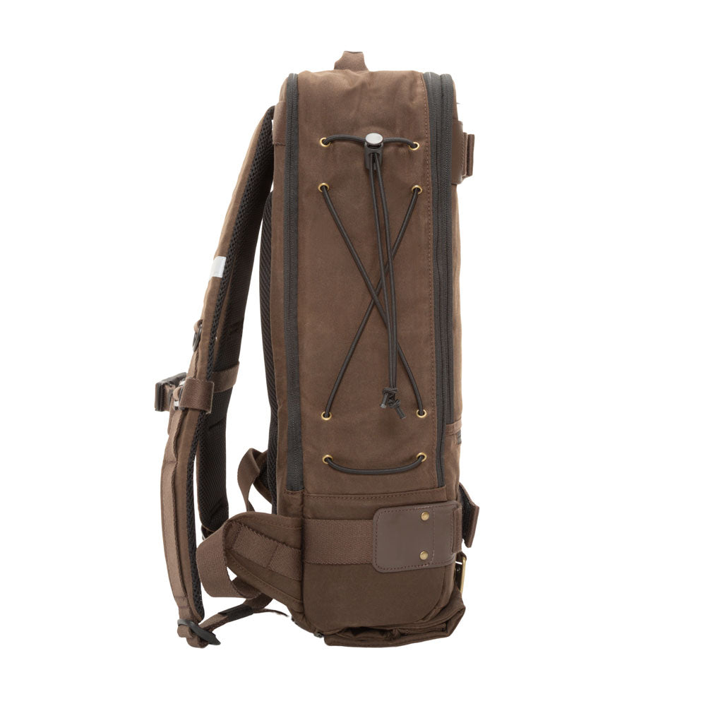 Waxed Nylon Dekalb Backpack Dark Brown - Manhattan Portage