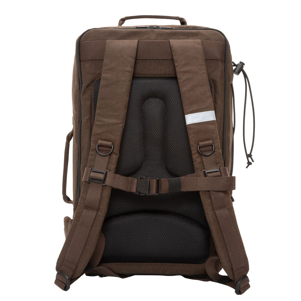 Waxed Nylon Dekalb Backpack Dark Brown - Manhattan Portage