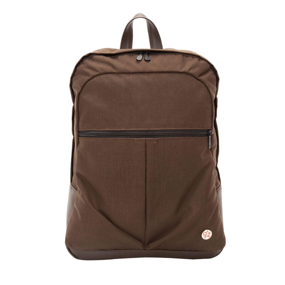 Waxed Nylon Woodhaven Backpack Dark Brown - Manhattan Portage