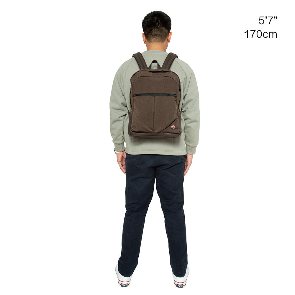 Waxed Nylon Woodhaven Backpack Dark Brown - Manhattan Portage