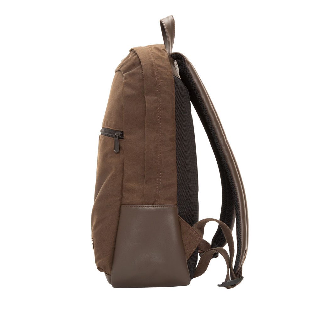 Waxed Nylon Woodhaven Backpack Dark Brown - Manhattan Portage