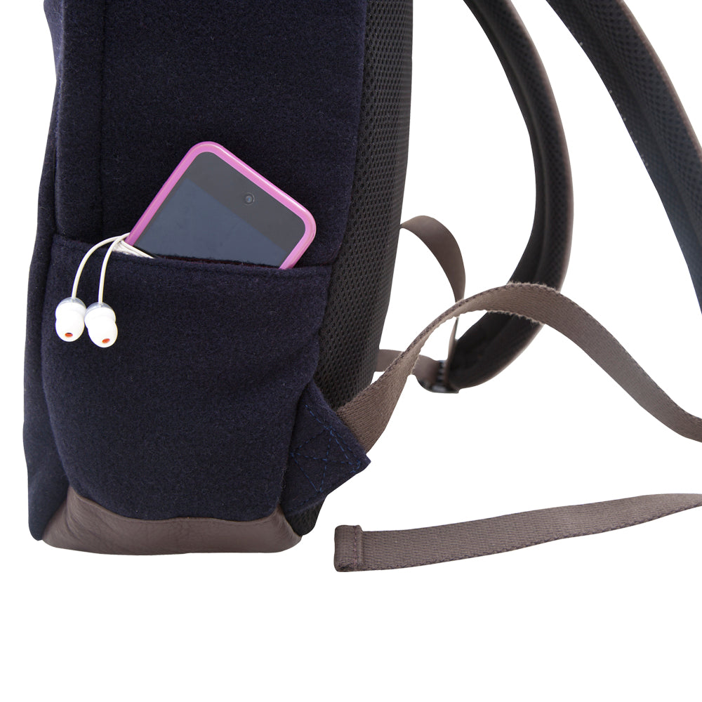 University Wool Backpack Navy - Manhattan Portage