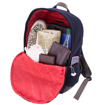 University Wool Backpack Navy - Manhattan Portage