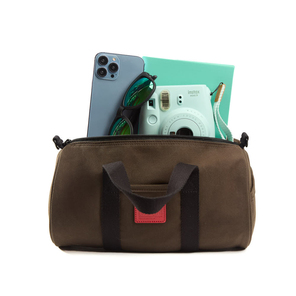 Waxed Nylon Chelsea Shoulder Bag (XSM) Dark Brown - Manhattan Portage